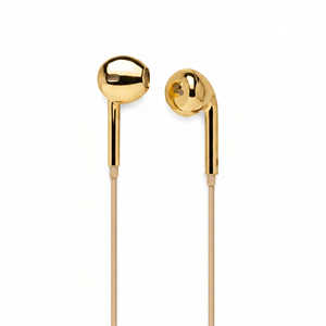 Auriculares con cable cromados, auriculares dorados cromados, auriculares con cable tipo C, auriculares USB C con cable, auriculares plateados con cable - Product Image 4