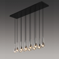 Applique murale LED moderne noire à bras réglable en verre taillé pour chambre et salon