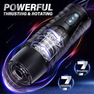 SCHWER RITZHAND freihändig Taschenmuschi automatisch Herrenstrampler automatisch stoßend rotierender Männlicher Masturbator Sexspielzeug mit Absaugungsgitter - Product Image 4