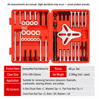 Kit d'outils de dépose universel professionnel CIHOO CIH1733 de 46 pièces pour équilibreur harmonique de volant et poulie, 3 griffes haute performance