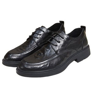 Dropshipping Wholesale High Quality Square Lace-Up Leather <b>Dress</b> Shoes for <b>Men</b> Trendy Business Formal Handmade Anti-Slip - Product Image 1