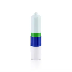 2-in-1 BPA Free Nasal Inhaler Tube with Stainless Steel or Plastic Roller for Essential Oil Packaging