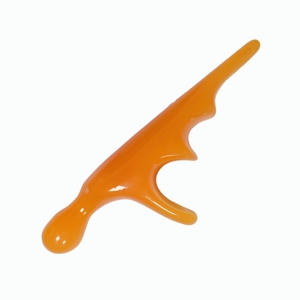 Masseur d'acupression en résine orange, outil de massage, réduction des rides - Product Image 3