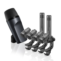 Kit de microphone de studio professionnel 600 Drum cardioïde pour instruments de musique avec étui pour enregistrement et performances live en direct
