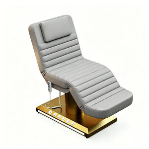 Table de massage électrique de luxe pour <span class=keywords><strong>cils</strong></span> et soins esthétiques, lit de spa, mobilier de salon de beauté, base dorée, lit facial incurvé - Product Image 5