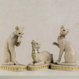 Statue en résine de la déesse chatue égyptienne <span class=keywords><strong>Bastet</strong></span>, sculpture artisanale de l'Égypte ancienne pour la décoration de la maison et des musées, vente en gros, commandes personnalisées - Product Image 2