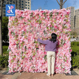 Janji Buatan Tropis Kompetitif Sutra Naik Menggantung Bunga Dinding Salon Bunga Oranye Rumput Dinding untuk Dekorasi Pernikahan - Product Image 1