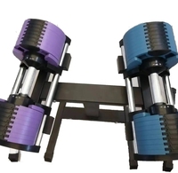 Ensemble de poids de gymnastique réglables 50kg haltères et haltères en fonte pour équipement de fitness à usage domestique