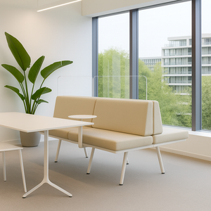 طقم أريكة استقبال عصري فاخر صديق للبيئة من القماش، أثاث عالي الجودة لغرفة الانتظار في المكتب أو المنزل أو غرفة المعيشة - Product Image 1