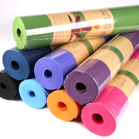 Tapete de Yoga de TPE de Alta Densidad, Antideslizante, Cómodo, Duradero, Fácil de Limpiar, Tapete de Ejercicio para Yoga, Pilates, Entrenamiento