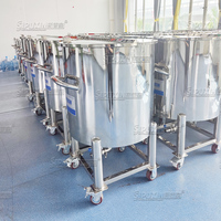 Haute qualité 500L cosmétique en acier inoxydable réservoir conteneur détergent shampooing réservoir de stockage
