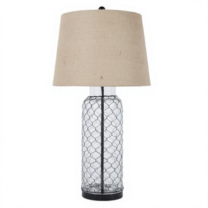 Lámpara de Mesa de Vidrio Transparente para Decoración del Hogar, Dormitorio, Vestíbulo de Hotel, Habitación de Hotel - Product Image 1