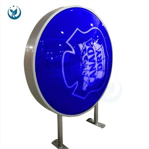 Tùy chỉnh nhà sản xuất xoay hộp đèn Đăng ngoài trời đôi bên tròn 3D LED chân không hình thành trống quảng cáo hộp Đèn - Product Image 1