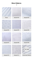 Linge de lit en Satin 100% coton, ensemble de literie personnalisée, hôtel, rayures, housse de couette blanche, taie d'oreiller, 3CM, 4 pièces