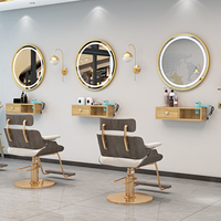 Miroir LED HD mural personnalisé avec commande tactile ronde et rétroéclairage 3 couleurs pour salon, salle de bain, salle de sport, appartement