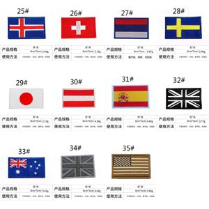 Custom Iron On/Hook and Loop Twill Embroidered Patches Flag Different Countries Flag Patches for Hat Backpack Clothing - Product Image 6