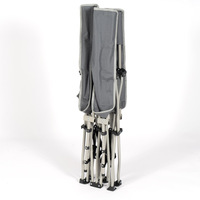 Lit de camping portable pliable Daxuan pour une personne avec oreiller, design moderne à dix pieds en fer, pliable