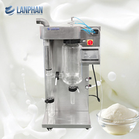 2000mL/uur Lab Commerciële Mini Melkpoeder Mango Kamelenmelk Gum Arabica Peristaltische Pomp Atomiser Sproeidroger Machine 220V PLC