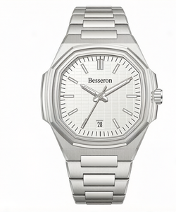 Relojes de Cuarzo de Acero Inoxidable Plateado con Logotipo Personalizado para Hombre, Reloj de Lujo para Hombre de Moda OEM, Fabricante Chino - Product Image 2