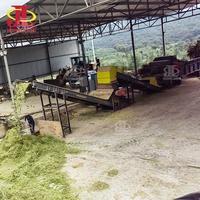 Hacheuse de déchets verts de grande capacité Hacheuse d'ensilage de maïs d'herbe d'éléphant