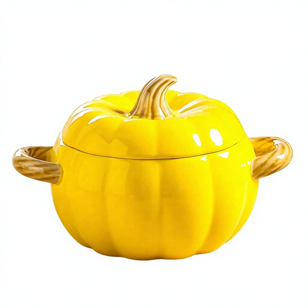 Tazón grande para sopa de calabaza - amarillo limón (1700 ml)