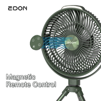 Ventilateur de plafond portable à télécommande USB, refroidissement par air, trépied, circulation d'air, électrique, rechargeable, camping, lumière LED, crochet, suspension