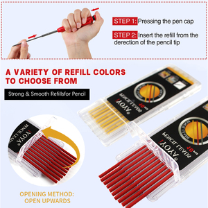 <span class=keywords><strong>Crayon</strong></span> de charpentier mécanique à pointe longue pour trous profonds et recharge noire, idéal pour le travail du bois et la construction - Product Image 4