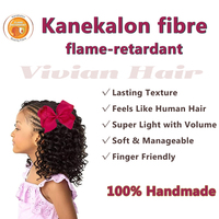 Extensions de Cheveux Synthétiques Frisés pour Enfants en Gros, 6, 8, 10 Pouces, Postiches de Queue de Cheval avec Élastique
