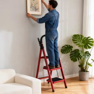 Nouvelle échelle domestique pratique, pliable, 2-6 marches, double usage, avec marchepieds larges - Product Image 5