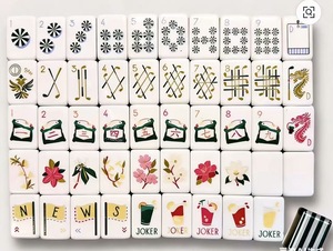 Golf Theme American Mahjong Set <b>Plastic</b> Portable Classic Style 4 Players Game <b>Tiles</b> - Product Image 3