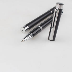 Bolígrafo de Gel Metálico Negro Delgado Promocional para Hotel con Logotipo Personalizado Grabado con Láser para Publicidad en Material de Oficina - Product Image 4