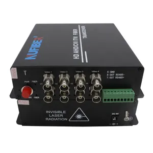 1080P AHD/CVI/TVI 광섬유 송신기 수신기 단일 섬유 단일 모드 20km FC 커넥터 디지털 비디오 RS485 변환기