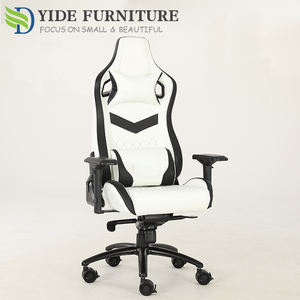 Chaise de bureau <span class=keywords><strong>gaming</strong></span> de luxe blanche avec grand dossier et pieds en acier, modèle <span class=keywords><strong>Noble</strong></span> Sillas Gamer Chile - Product Image 2