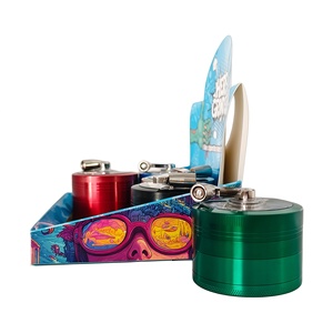 Round Zinc Alloy Manual Modern <b>Herb</b> Grinder with Full Printed Art Design and Customizable Logo for Tobacco Accessories - Product Image 3