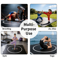 Colchoneta Inflable Portátil de Entrenamiento, Grado Profesional, 10x10 Pies, PVC, Resistente a la Humedad, para Gimnasio, Lucha Libre, BJJ, Todos los Artículos Certificados, China