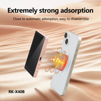 Écran de moniteur magnétique RK-X40B en plastique ABS pour téléphone, idéal pour le vlogging, les selfies et les diffusions en direct sur YouTube et TikTok