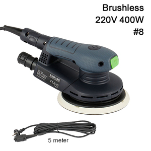 <span class=keywords><strong>Ponceuse</strong></span> orbitale excentrique électrique sans balais 400W 6 pouces 150mm, polisseuse sans poussière pour voiture, bois, métal - Product Image 1