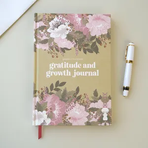 Dankbaarheid Journal Afdrukken Custom Hardcover Stof Linnen Hoge Kwaliteit Vrouwen Geestelijke Gezondheid Gepersonaliseerde Zelfzorg Dagboek Notebook