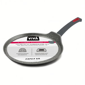 Crepiera Alluminio antiaderente (28cm) VIVÀ Grigio e Rosso 2258 - Product Image 2