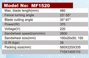 MF1520 Planer Blade Mài Máy Planer Dao Mài Máy - Product Image 3