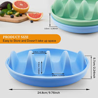 Assiette de service pour tacos en silicone durable et écologique, 4 compartiments, résistante à la chaleur, souple, pour la maison et les fêtes