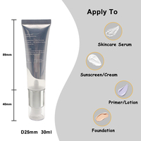 Botol Pompa Vakum Plastik Kemasan Kosmetik Grosir Kustom, Tube Plastik Tekan, Pompa Vakum 30 ml