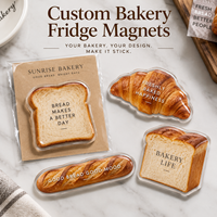 Aimants de réfrigérateur personnalisés en forme de gâteau, aimants souvenirs en acrylique pour desserts, impression couleur, vente en gros, fournisseur OEM ODM, cadeau
