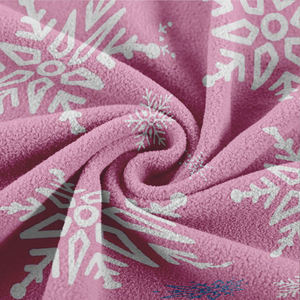 Couverture en <span class=keywords><strong>polaire</strong></span> double face à fibres courtes douces à motif flocon de neige pour promotion saisonnière en chaîne de magasins - Product Image 4