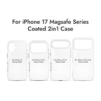 Coque de téléphone magnétique enduite série IP17 à transfert thermique HQ, design fermé, pour iPhone 17 Max, en matériau PC deux-en-un