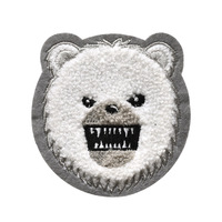 Patchs brodés en tissu pour vêtements, manteaux, sweats à capuche et accessoires, motif ours 3D mignon de dessin animé, broderie informatique