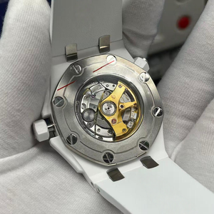 Relojes Mecánicos para Hombre, Reloj de Metal, Estilo Moderno, Reloj Automático de Lujo para Hombre, Cerámica Blanca de 42 mm, Correa de Buceo de Goma - Product Image 5