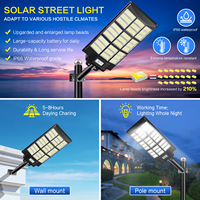Lampe solaire de rue à intensité variable, réglage progressif de la luminosité, éclairage routier personnalisable pour une ambiance optimale