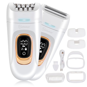 Épilateur électrique 2-en-1 Hatteker HT-582 pour femmes, épilateur facial et corporel avec charge USB, appareil de toilettage portable - Product Image 1