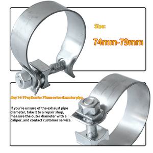 Abrazaderas Universales de Acero Inoxidable 304 para Sistemas de Escape Modificados, Tubos de Escape de Automóviles, Mangueras de Alta Resistencia, Venta Directa de Fábrica - Product Image 6